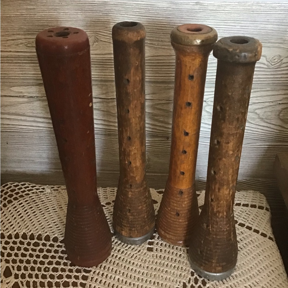 Vintage Wooden Beehive Spools